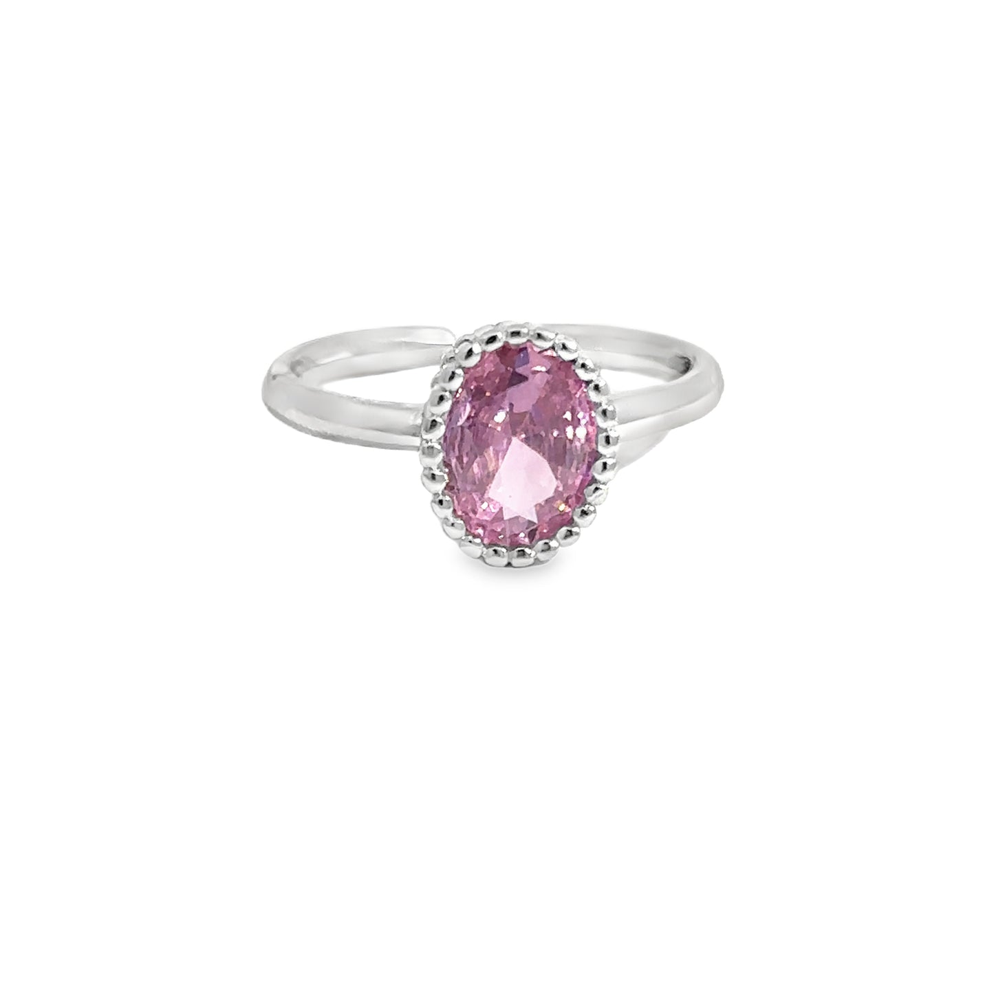 Elegant Pink Gemstone Toe-Rings