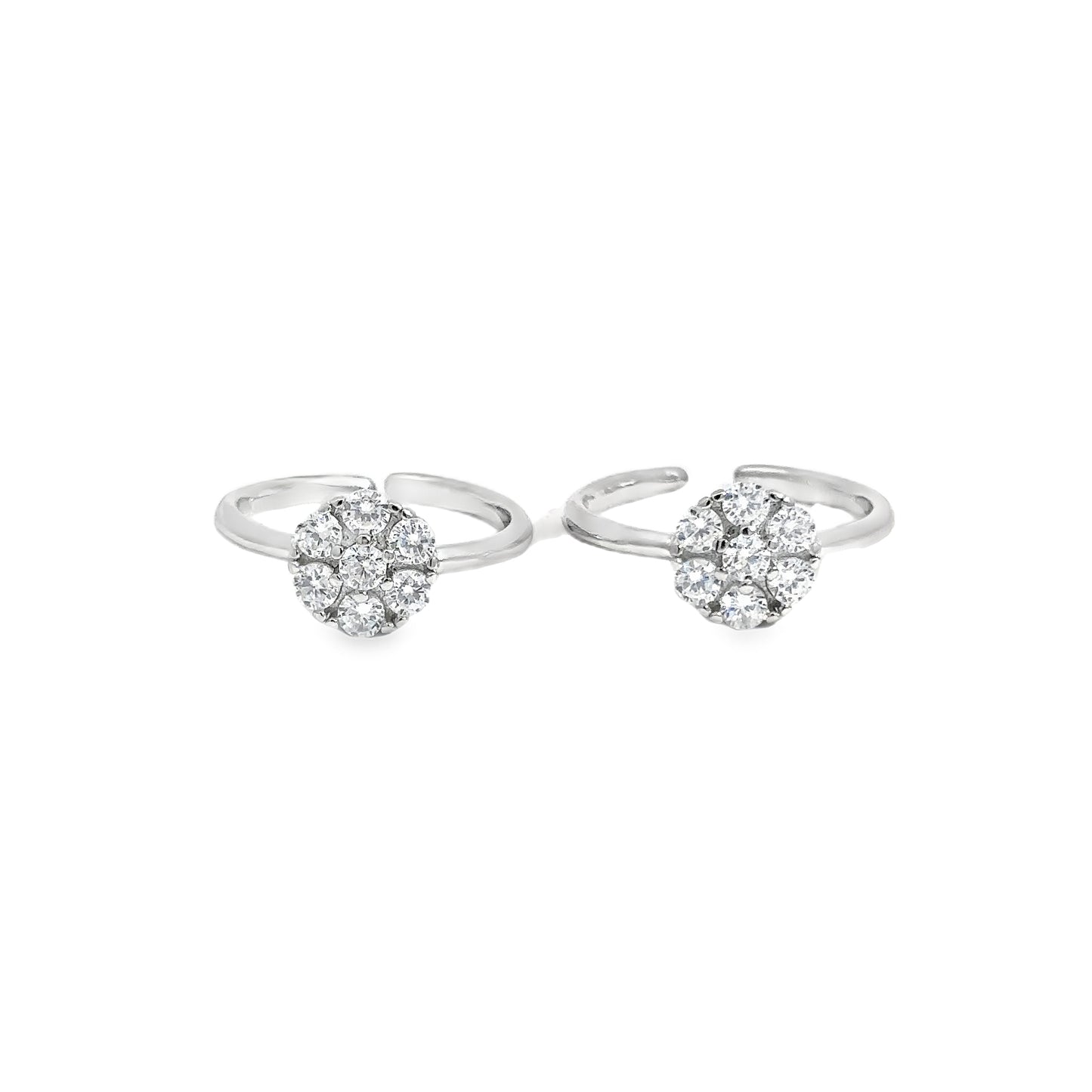 Elegant Floral Toe-Rings