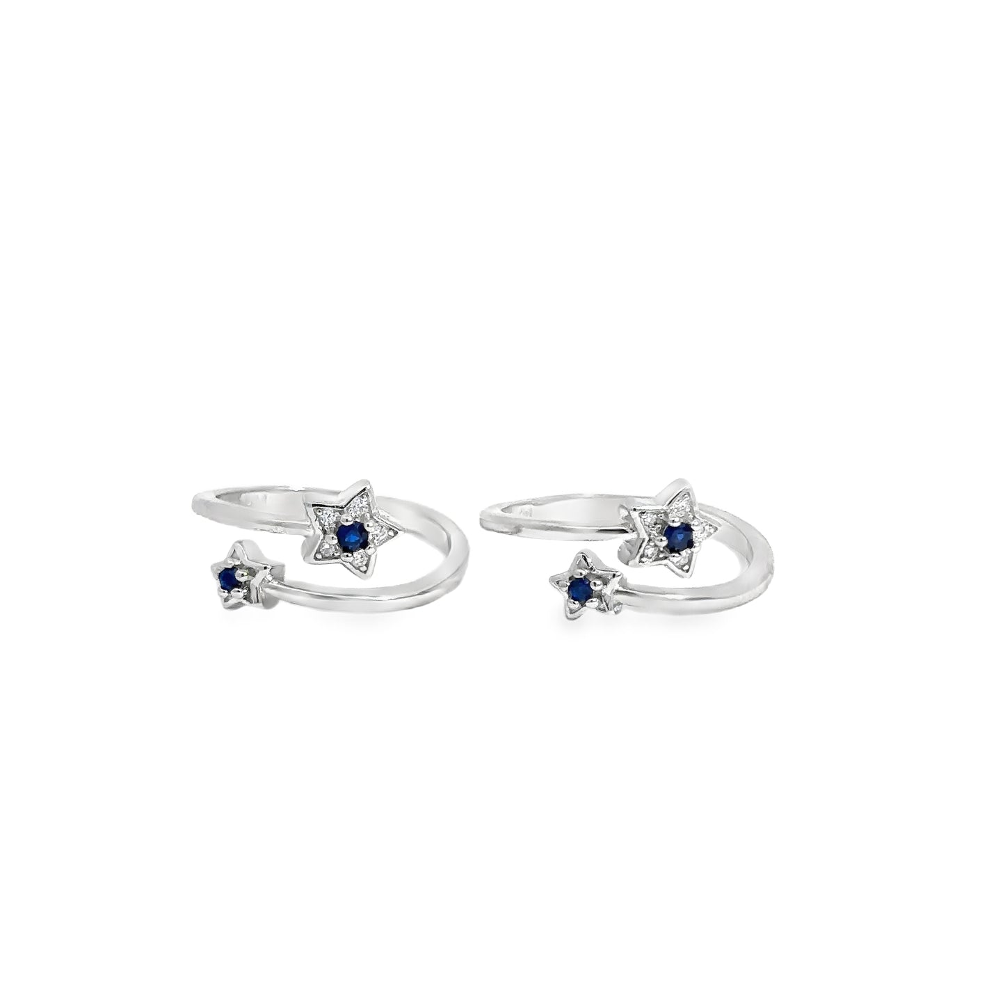 Elegant Silver Toe-Rings with Unique Design