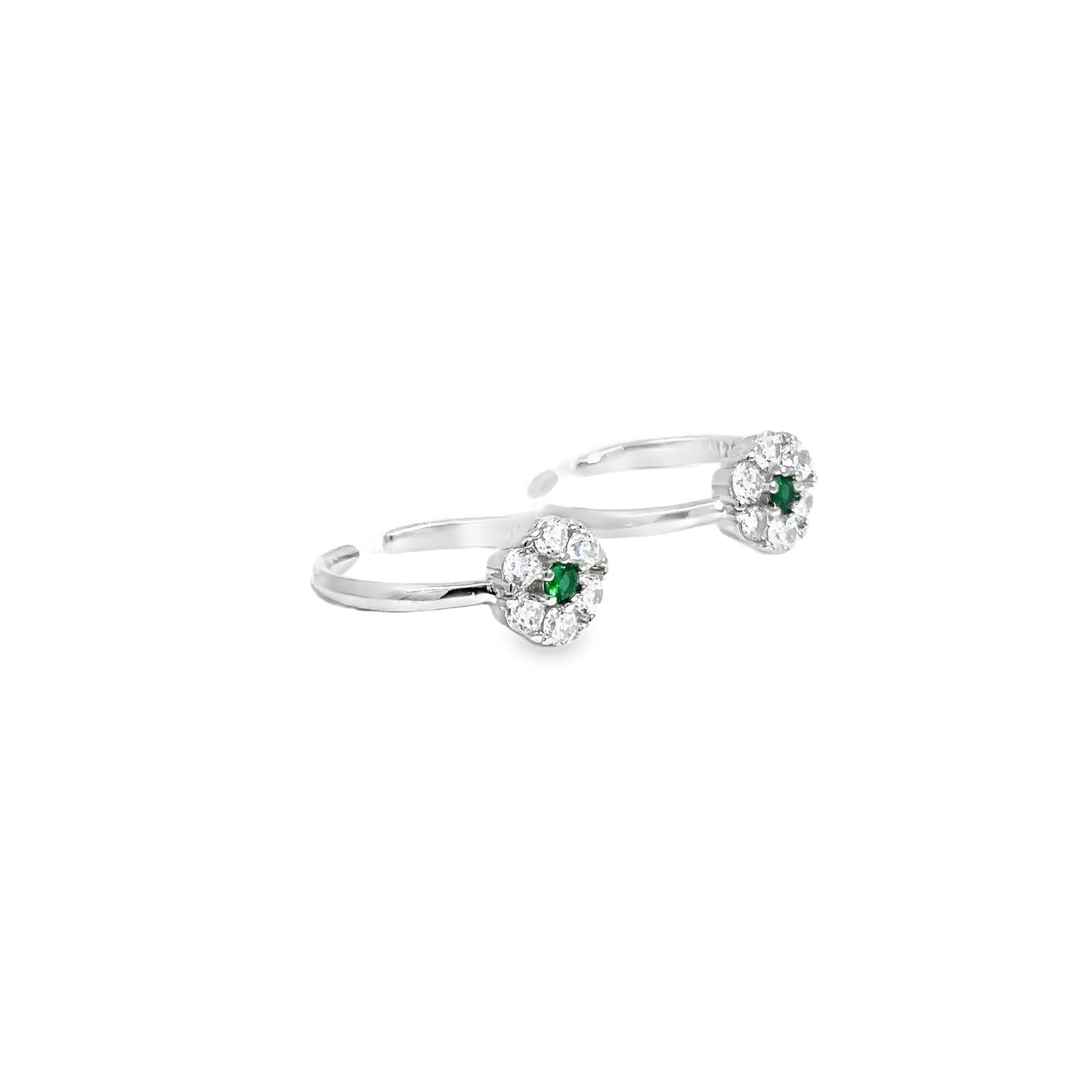 Elegant Floral Design Toe-Rings