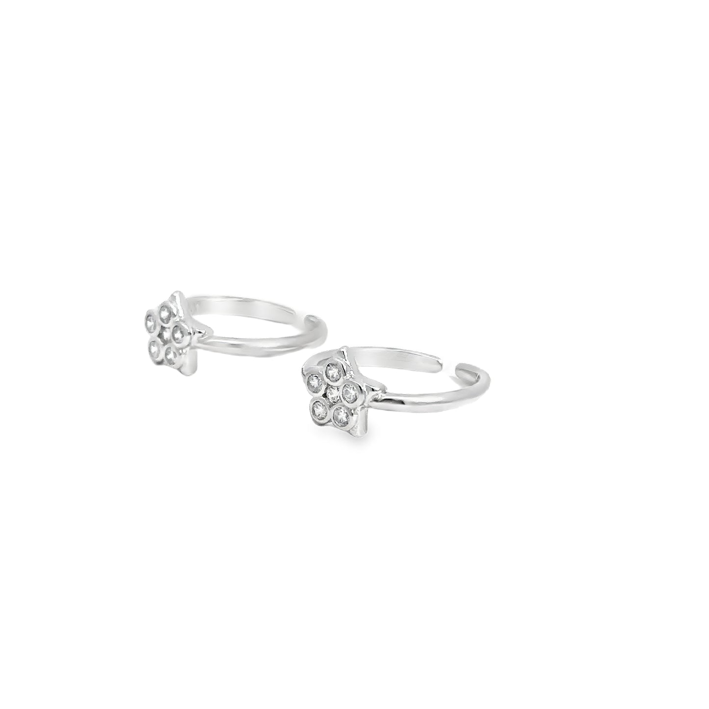 Charming Star-Shaped Toe-Rings