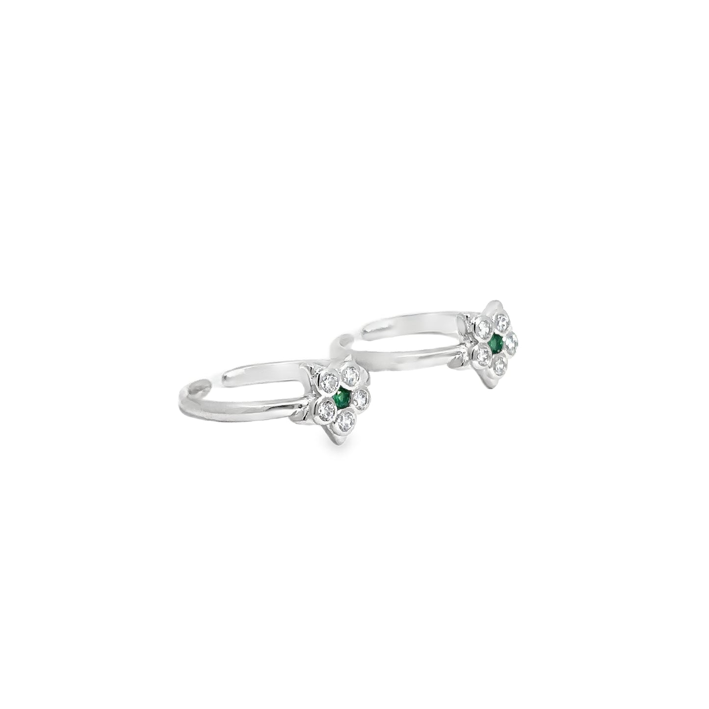 Elegant Star-Shaped Silver Toe-Rings