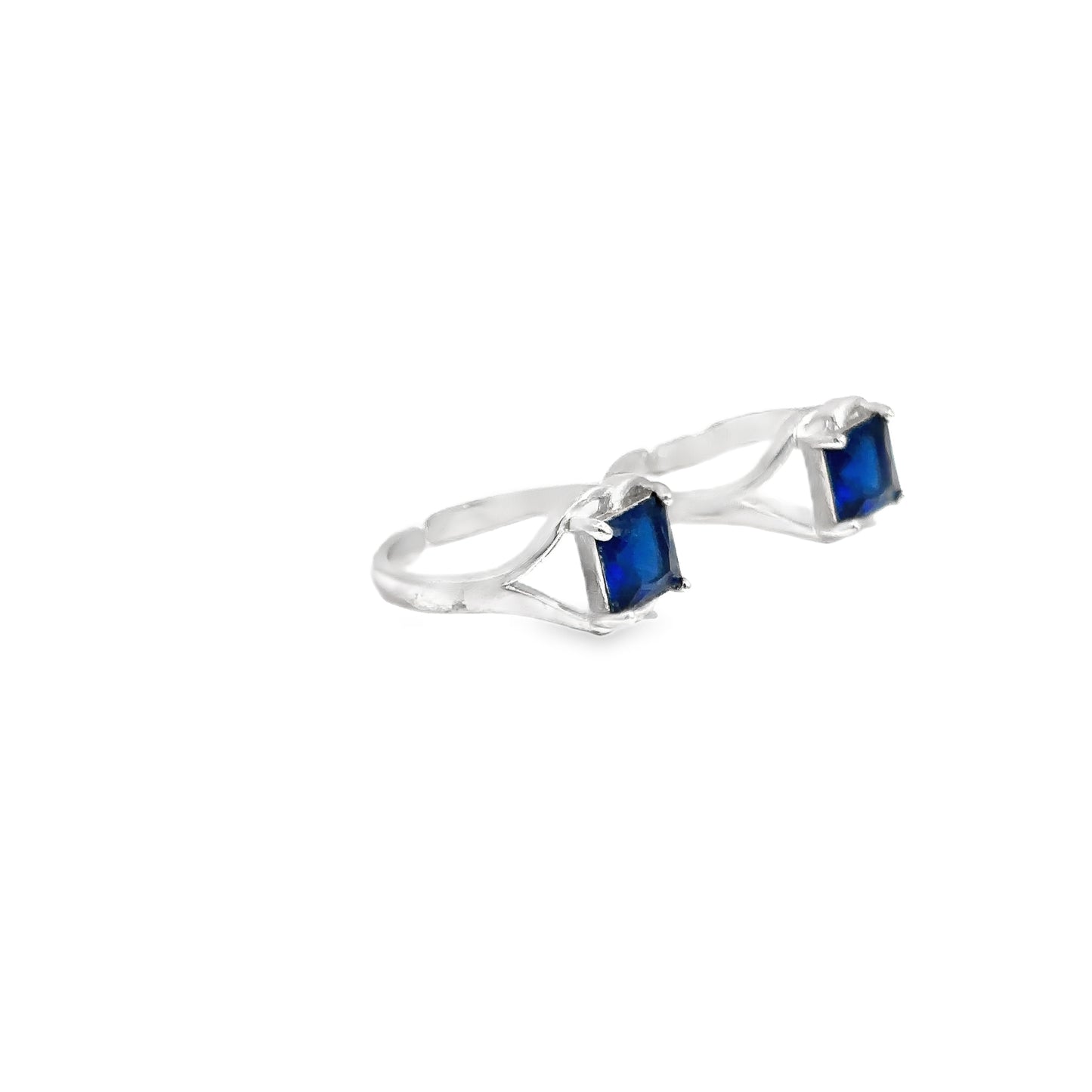 Elegant Blue Gemstone Toe-Rings