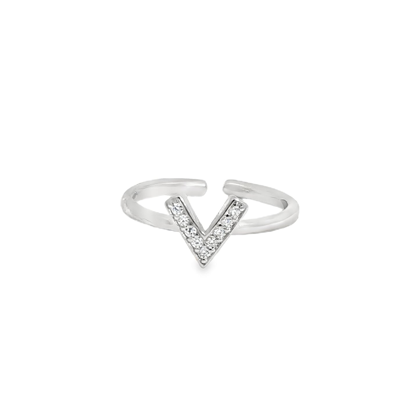 Stylish V-Shaped Silver Toe-Rings