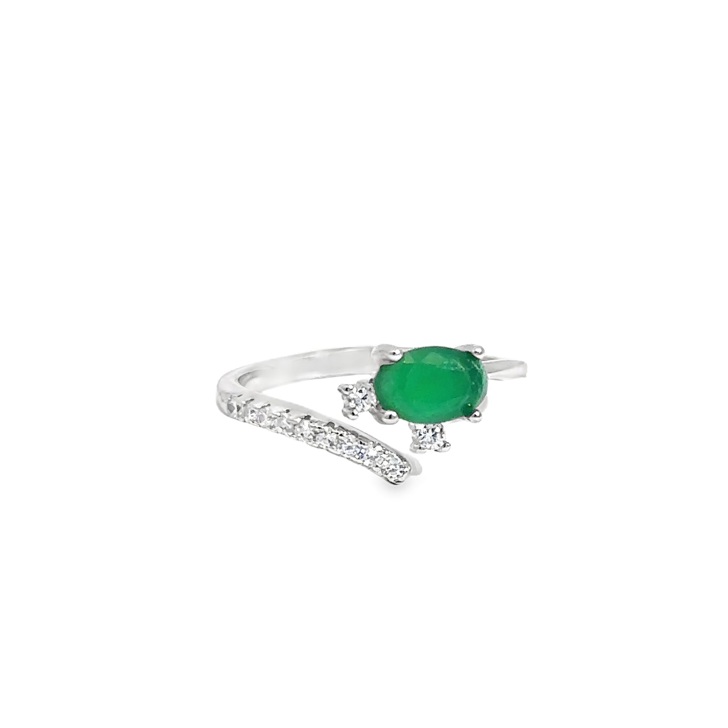 Elegant Green Stone Toe-Rings