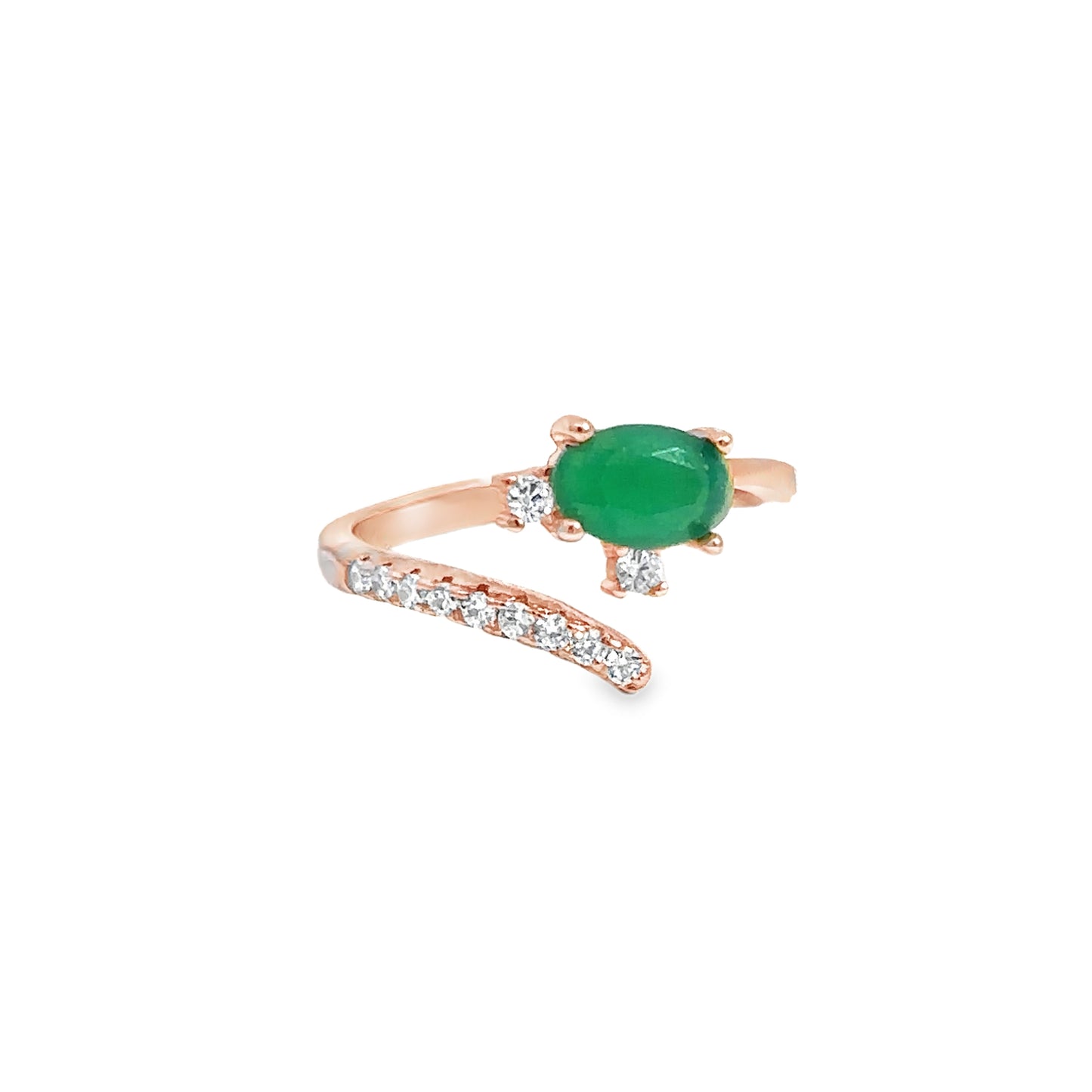 Elegant Green Gemstone Toe-Rings