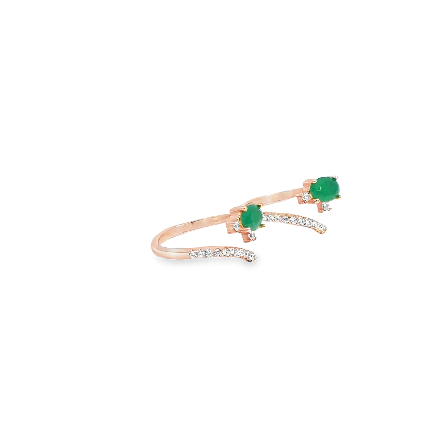 Elegant Green Gemstone Toe-Rings