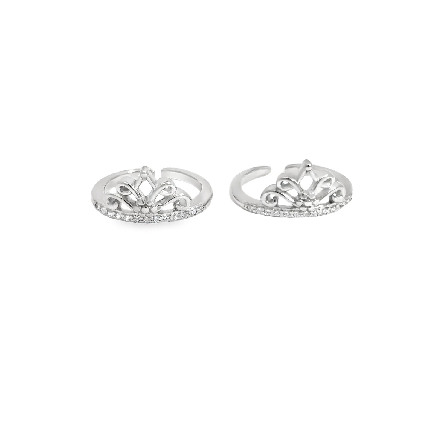 Elegant Crown-Style Toe-Rings