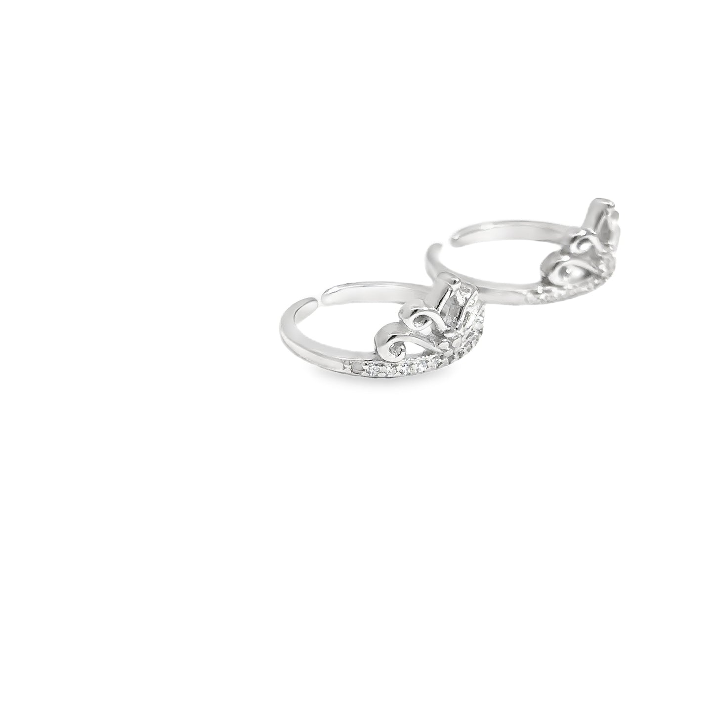 Elegant Crown-Style Toe-Rings