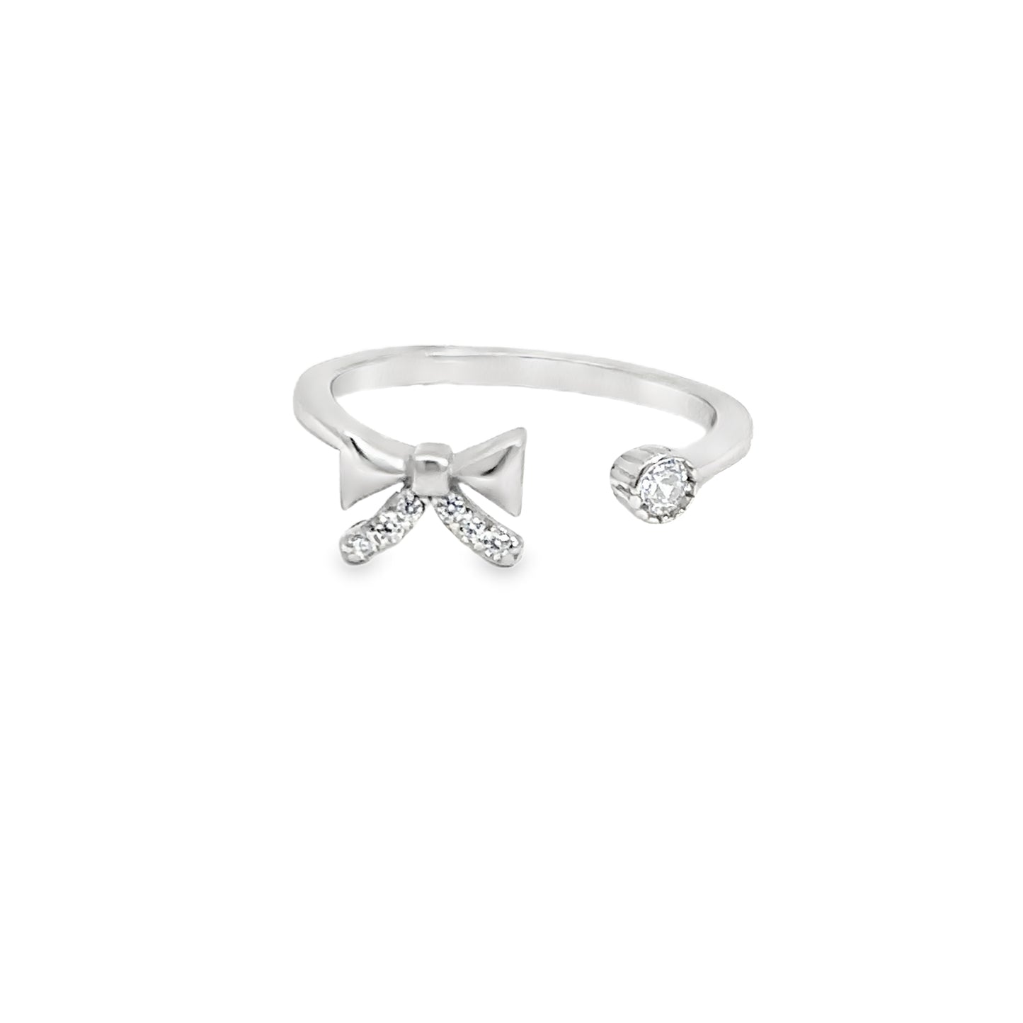 Elegant Silver Bow Toe-Rings