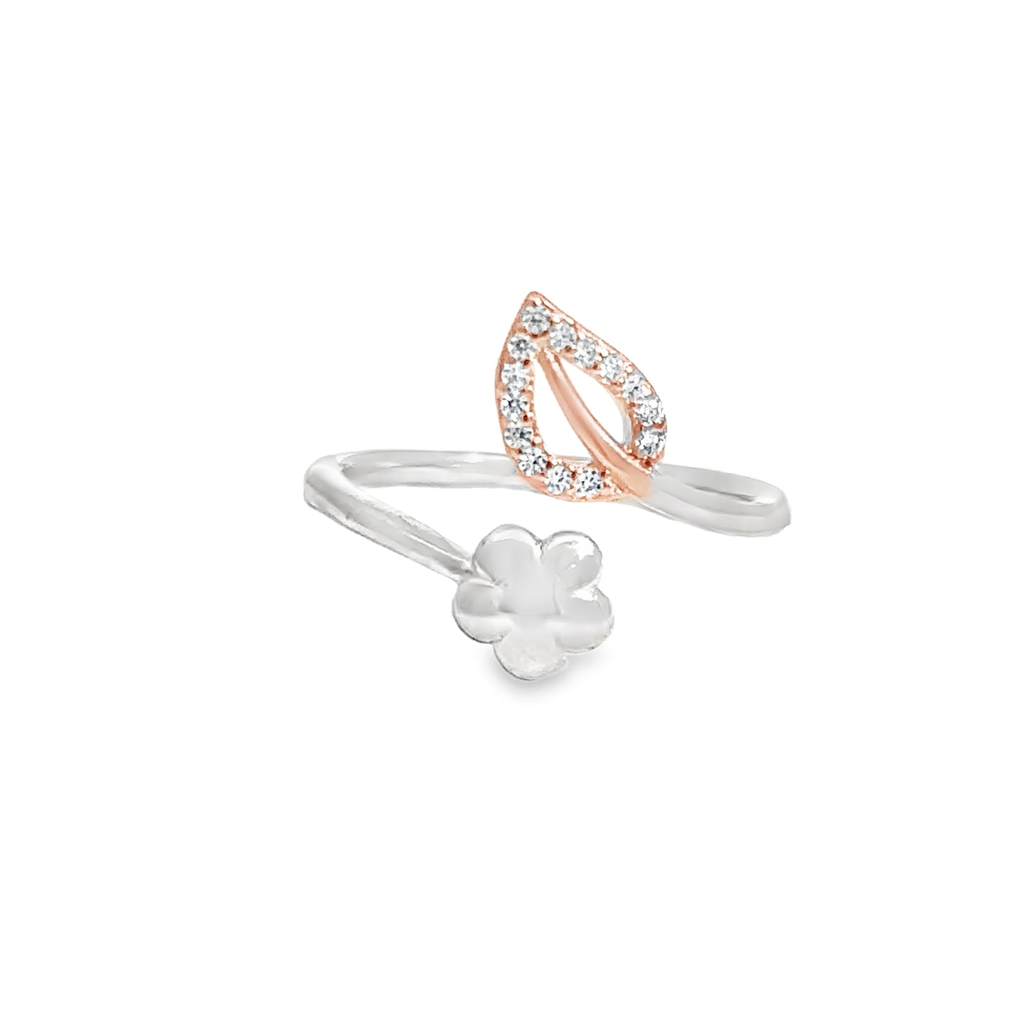 Elegant Silver and Rose Gold Toe-Rings