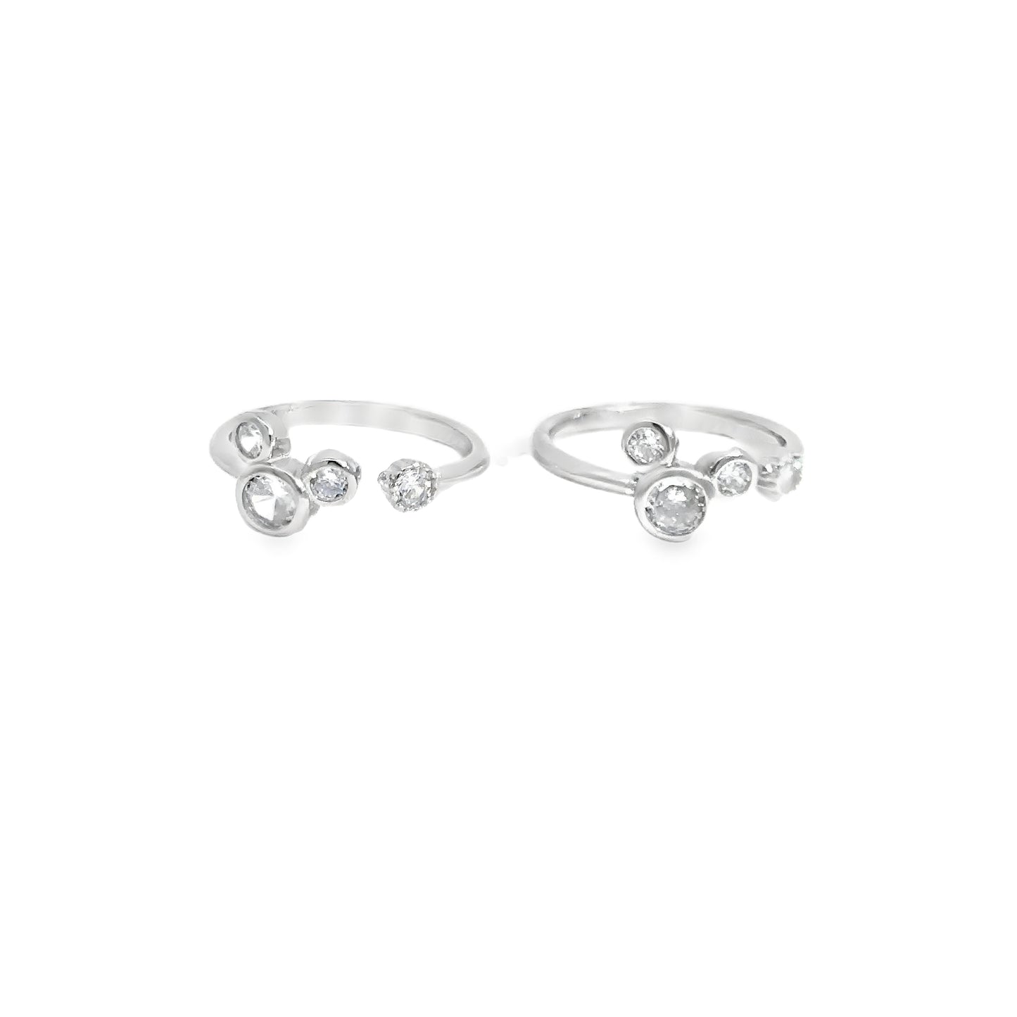 Elegant Silver Toe-Rings