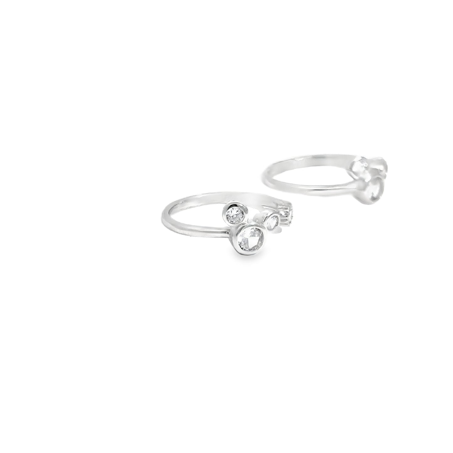 Elegant Silver Toe-Rings