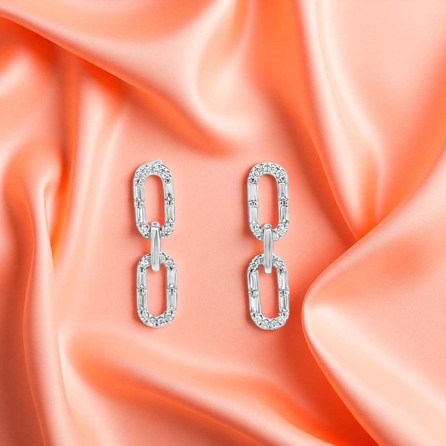 Elegant Silver Chain Earrings