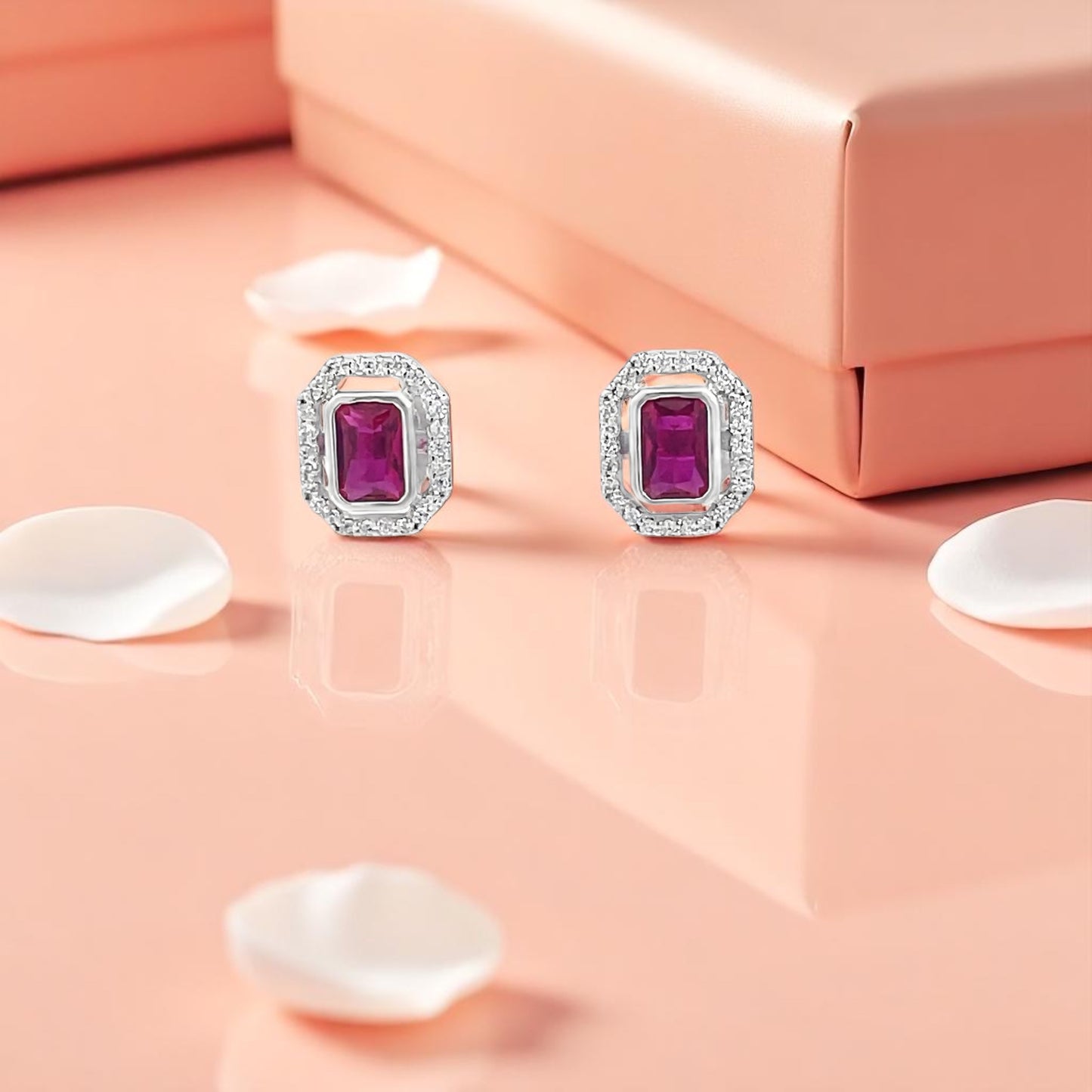 Elegant Ruby Earrings