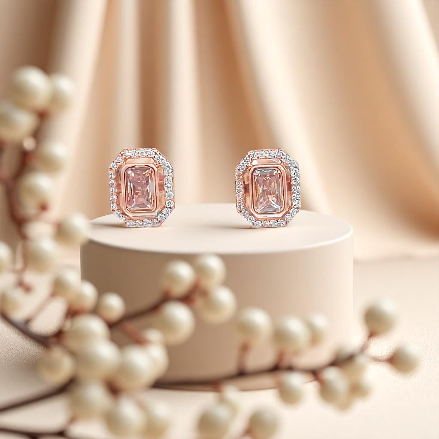 Elegant Rose Gold Earrings