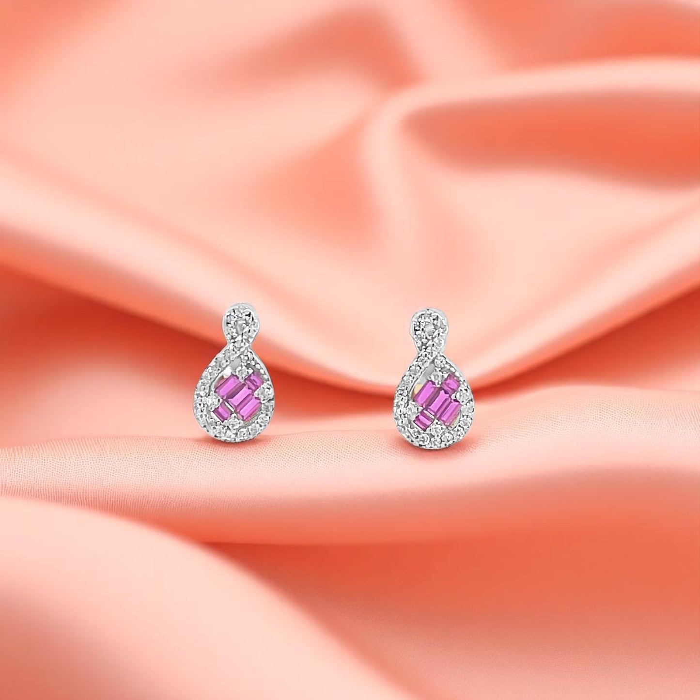 Elegant Pink Drop Earrings