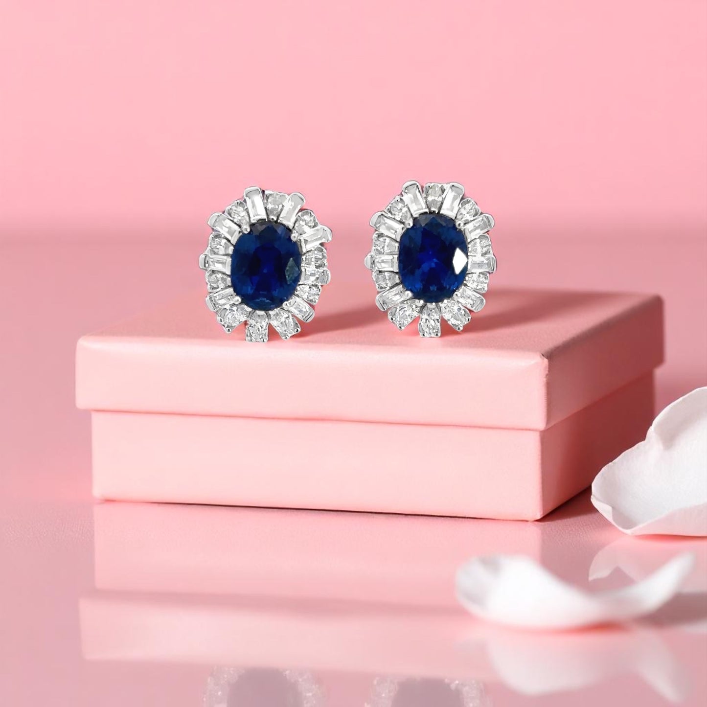 Elegant Sapphire and Diamond Earrings