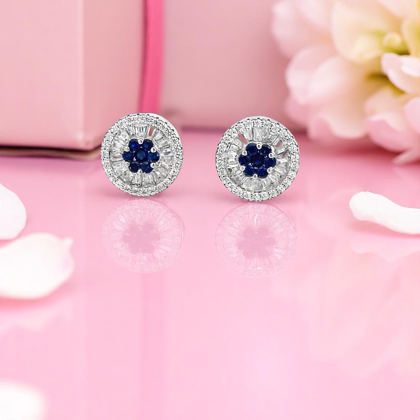 Elegant Sapphire and Diamond Earrings