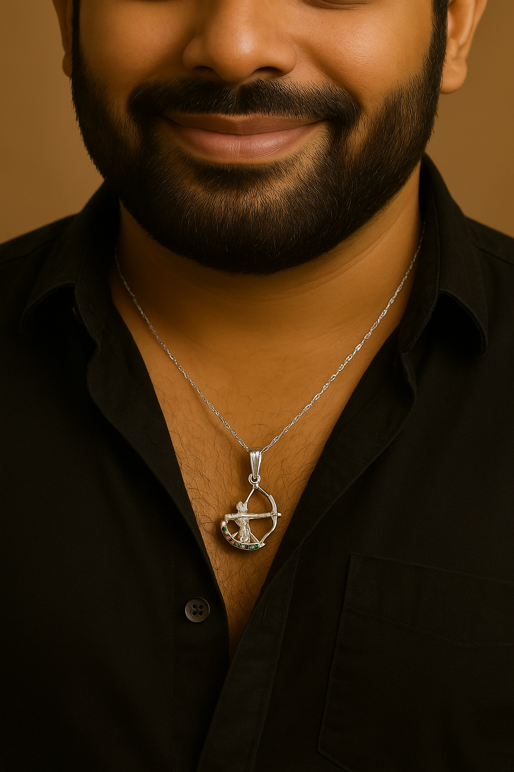 Elegant Silver Shree Ram Pendant